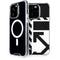 Black and White Geometric Shapes iPhone 15 Pro MagSafe Case
