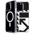 Black and White Geometric Shapes iPhone 15 Pro MagSafe Case