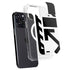 Black and White Geometric Shapes iPhone 15 Pro MagSafe Case