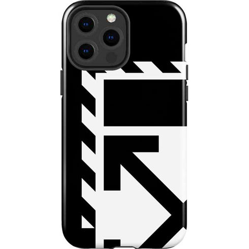 Black and White Geometric Shapes iPhone 15 Pro Max Impact Case