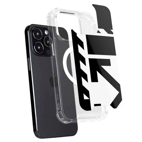 Black and White Geometric Shapes iPhone 15 Pro Max MagSafe Case