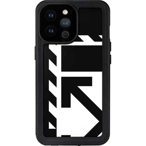 Black and White Geometric Shapes iPhone 14 Pro Max Waterproof Case