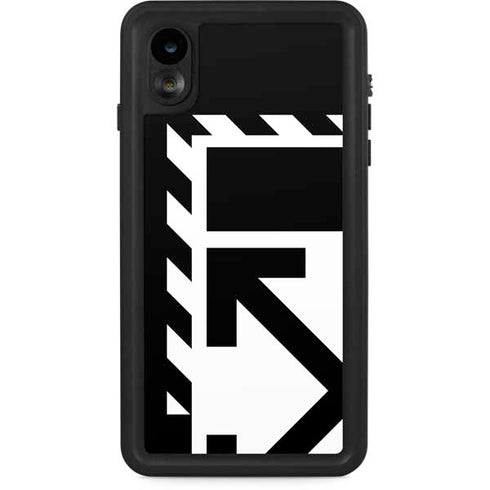 Black and White Geometric Shapes iPhone XR Waterproof Case