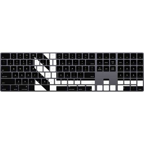 Black and White Geometric Shapes Magic Keyboard with Numeric Keypad Skin
