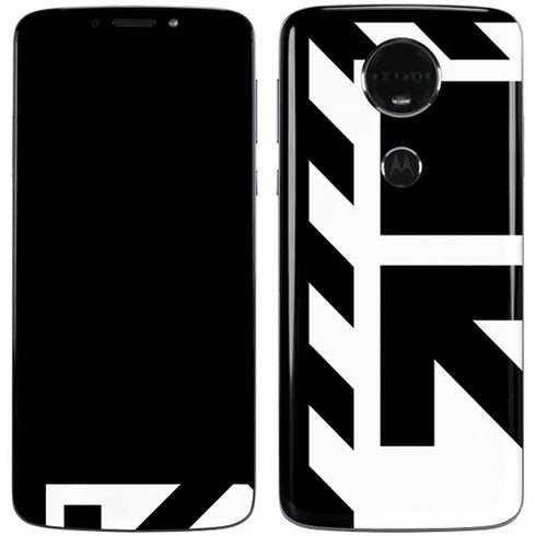 Black and White Geometric Shapes Moto E5 Plus Skin