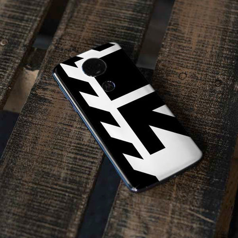 Black and White Geometric Shapes Moto E5 Plus Skin