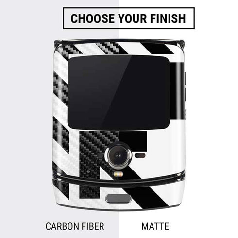 Black and White Geometric Shapes Motorola RAZR Skin