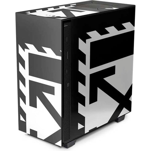 Black and White Geometric Shapes NZXT H510 Compact ATX Mid-Tower Case Skin
