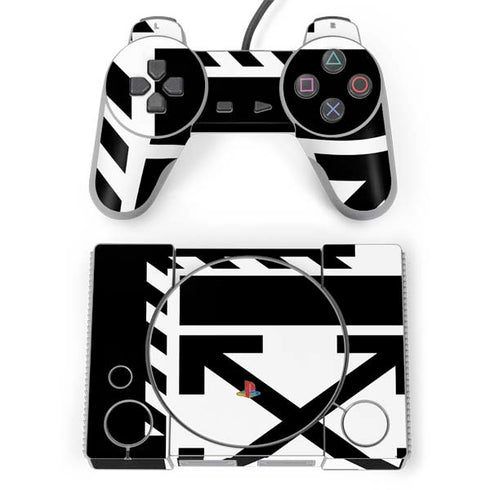 Black and White Geometric Shapes PlayStation Classic Bundle Skin