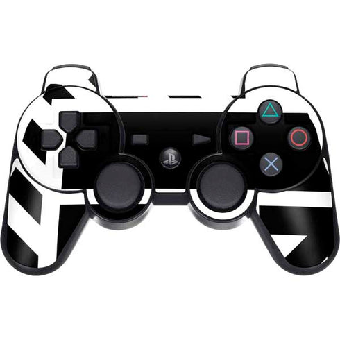 Black and White Geometric Shapes PS3 Dual Shock wireless controller Skin