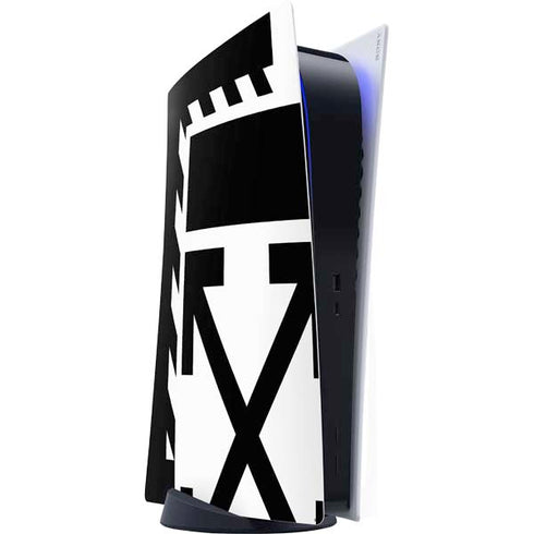Black and White Geometric Shapes PS5 Digital Edition Console Skin