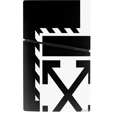 Black and White Geometric Shapes PS5 Slim Digital Edition Console Skin