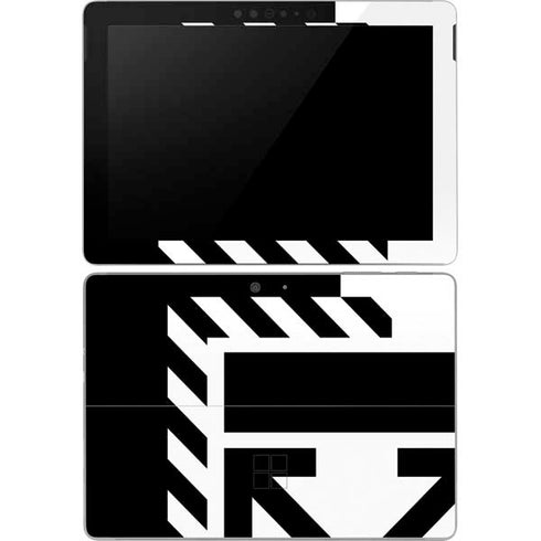 Black and White Geometric Shapes Surface Go Skin