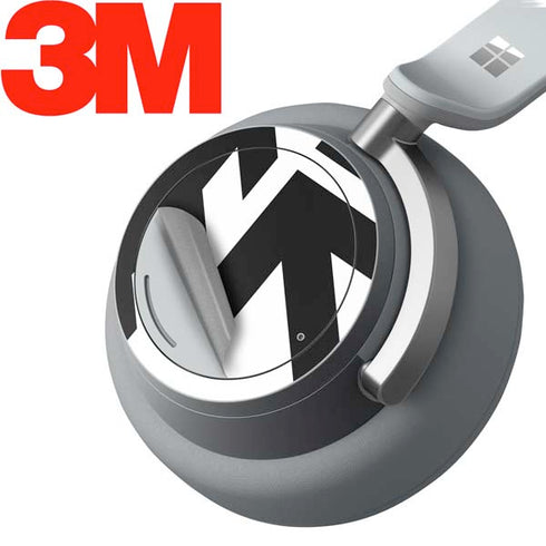 Black and White Geometric Shapes Surface Headphones Skin