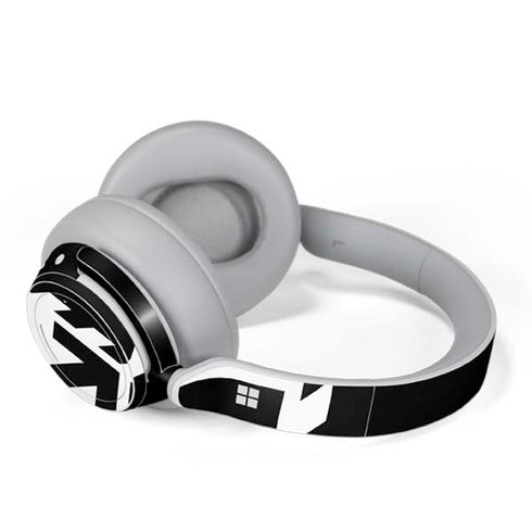Black and White Geometric Shapes Surface Headphones Skin