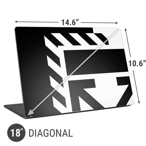 Black and White Geometric Shapes Universal Laptop 18in (14.6 x 10.6in) Skin