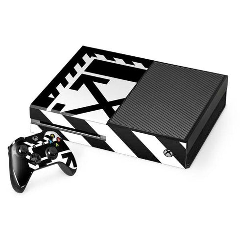 Black and White Geometric Shapes Xbox One Console and Controller Bundle Skin