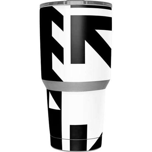 Black and White Geometric Shapes Yeti 30oz Rambler Tumbler Skin