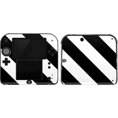 Black and White Geometric Stripes Nintendo 2DS Skin