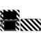 Black and White Geometric Stripes 3DS XL 2015 Skin