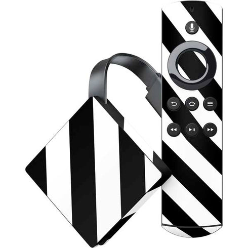Black and White Geometric Stripes Amazon Fire TV Skin