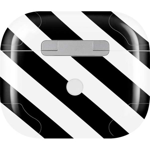 Black and White Geometric Stripes Apple AirPods (3rd Gen 2021) Skin