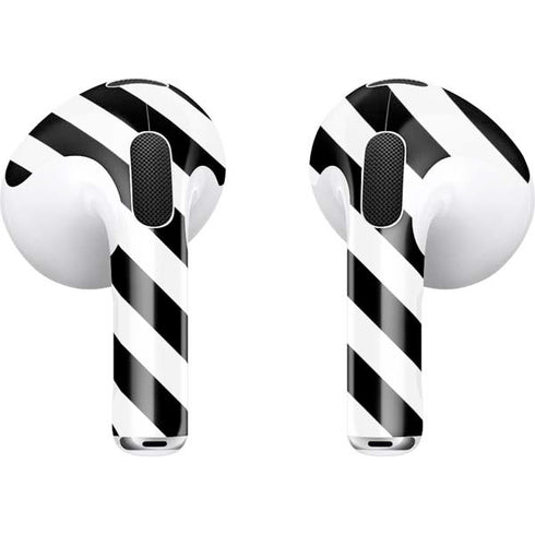 Black and White Geometric Stripes Apple AirPods (3rd Gen 2021) Skin