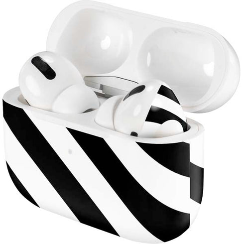 Black and White Geometric Stripes Apple AirPods Pro Skin