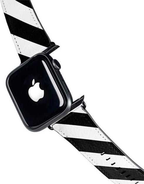 Black and White Geometric Stripes Apple Watch Band 42-44mm
