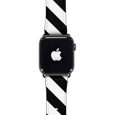 Black and White Geometric Stripes Apple Watch Band 38-40mm