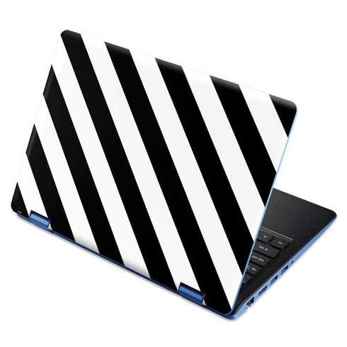 Black and White Geometric Stripes Aspire R11 11.6in Skin
