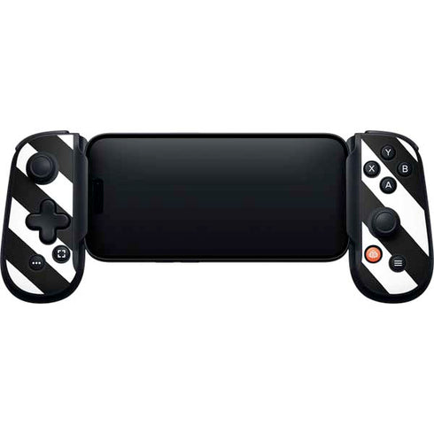 Black and White Geometric Stripes Backbone One for iPhone Game Controller Skin