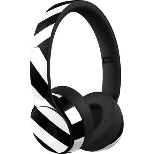 Black and White Geometric Stripes Beats Solo Pro Skin