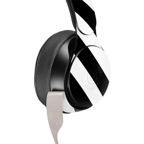 Black and White Geometric Stripes Beats Solo Pro Skin
