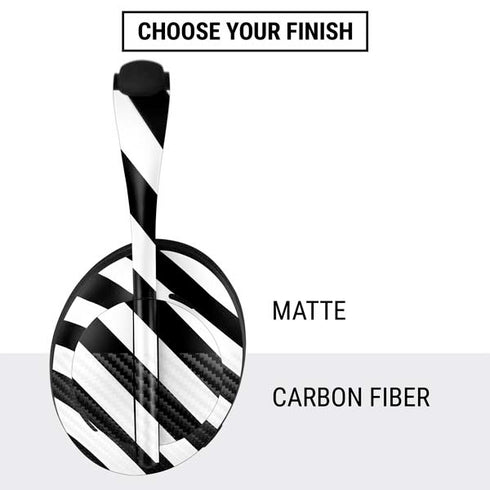 Black and White Geometric Stripes Bose Noise Cancelling Headphones 700 Skin