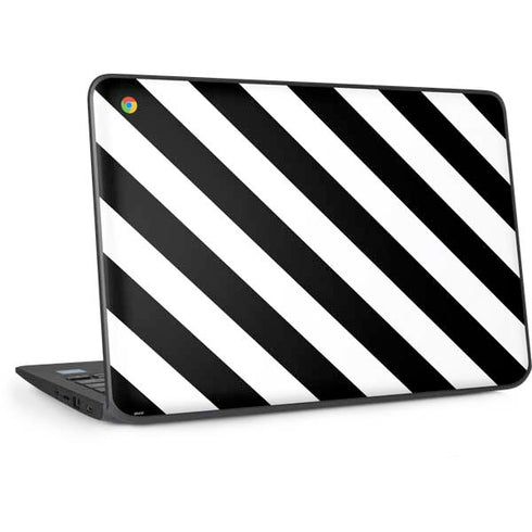 Black and White Geometric Stripes HP Chromebook Skin