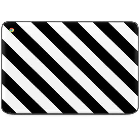 Black and White Geometric Stripes HP Chromebook Skin