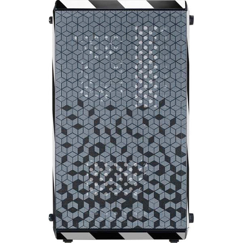 Black and White Geometric Stripes Cooler Master MasterBox Q300L Mini Tower Skin