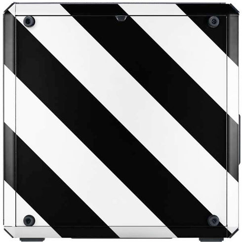 Black and White Geometric Stripes Cooler Master MasterBox Q300L Mini Tower Skin