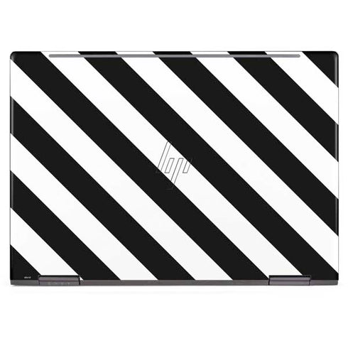 Black and White Geometric Stripes HP Envy Skin
