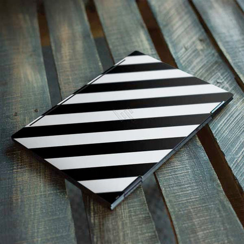 Black and White Geometric Stripes HP Envy Skin