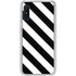 Black and White Geometric Stripes Galaxy A10e Clear Case