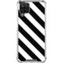 Black and White Geometric Stripes Galaxy A12 Clear Case