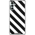 Black and White Geometric Stripes Galaxy A13 5G Clear Case