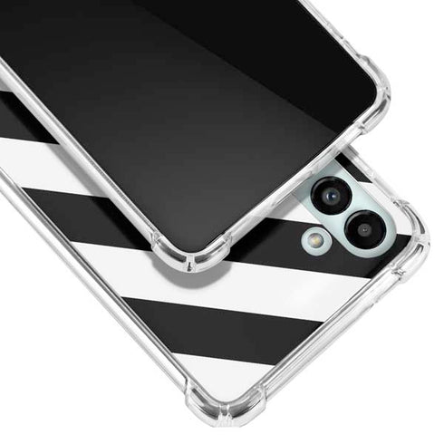 Black and White Geometric Stripes Galaxy A13 5G Clear Case