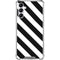 Black and White Geometric Stripes Galaxy A14 5G Clear Case