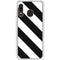 Black and White Geometric Stripes Galaxy A20 Clear Case
