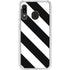 Black and White Geometric Stripes Galaxy A20 Clear Case