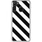 Black and White Geometric Stripes Galaxy A21 Clear Case