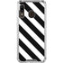 Black and White Geometric Stripes Galaxy A30 Clear Case